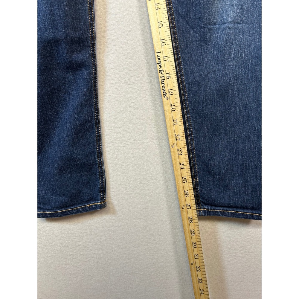 Casual Old Navy Womens 6 Blue Boyfriend Skinny Mid Rise Stretch Denim Jeans - Picture 5 of 11